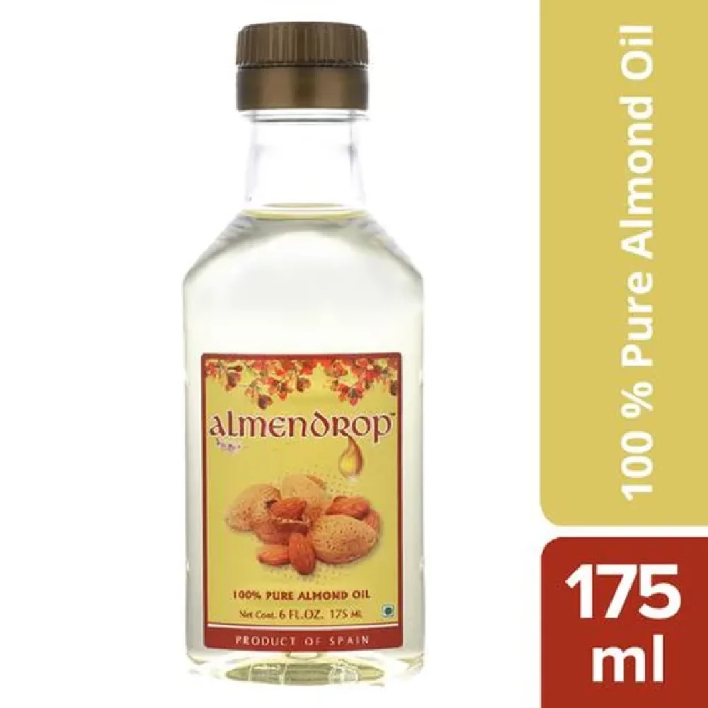 Almendrop Almond Oil For Massage - 100percent Pure,For Skin and Hair, 175 ml Pet Bottle-1.webp